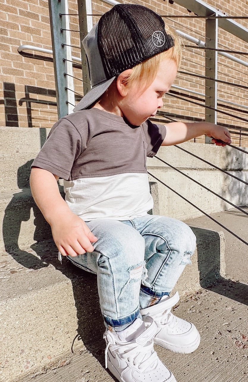 Toddler Boy Baby Boy Jeans With Holes Blue Distressed Denim Jeans