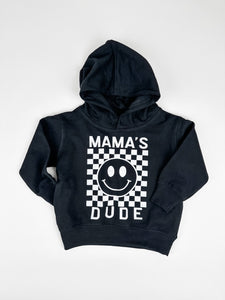 black hoodie boys clothes flat front view